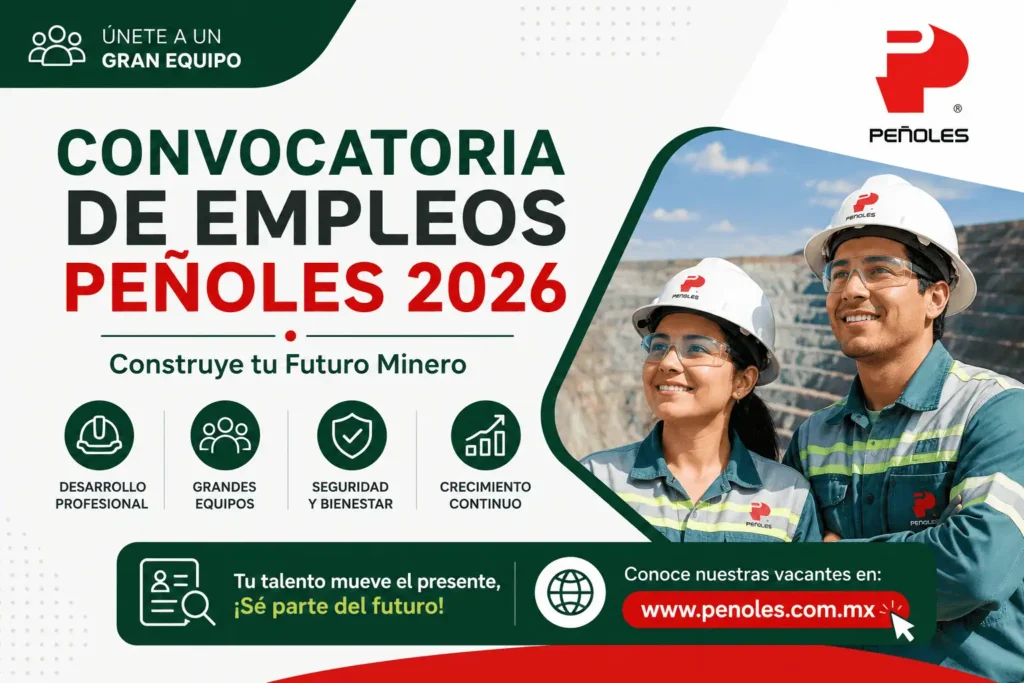 Convocatoria de Empleos PEÑOLES 2026: Construye tu Futuro Minero ⛏️💼